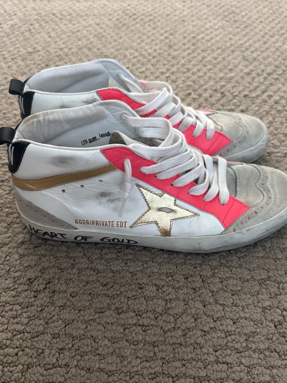 Golden Star Women’s Pink & White Casual Sneakers